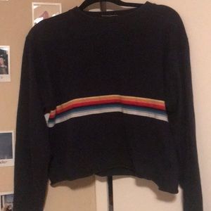 NAVY BLUE/RAINBOW BRANDY MELVILLE LONG SLEEVED